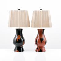 Pair of Large Karl Springer Lamps - Sold for $4,687 on 02-06-2021 (Lot 372).jpg